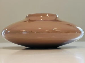 Jarrón de cerámica Ikebana vintage post moderno de los años 80 forma de platillo Kenzan beige - Imagen 1 de 11