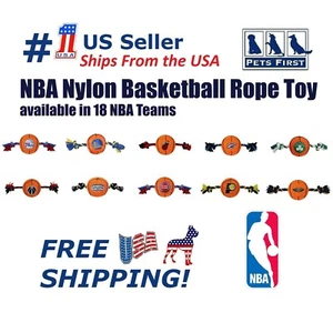 Pets First NBA Basketball Dog Toy with Tug Ropes & Inner Squeaker Tough Dog Toy - Picture 1 of 69