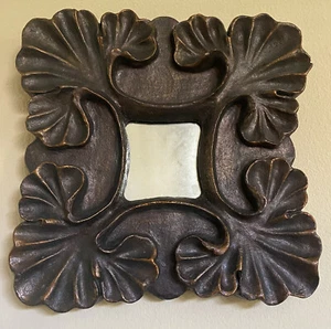 "Marco de espejo ondulado primitivo aspecto antiguo de 12"" x 12" - Imagen 1 de 7