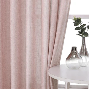Pink Pinch Pleated Semi Sheer Curtains for Girls Bedroom Living Room Textured Li - Picture 1 of 8