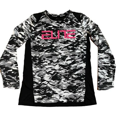 Nike Dri Fit Basketball Elite Long Sleeve Shirt Girls Size L Youth 880091 EUC - Image 1 of 4