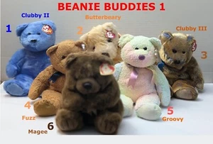 Juguetes de peluche: Osos Ty Beanie Buddy 14" con etiqueta oscilante-de colección-15 USD cada uno - Imagen 1 de 7