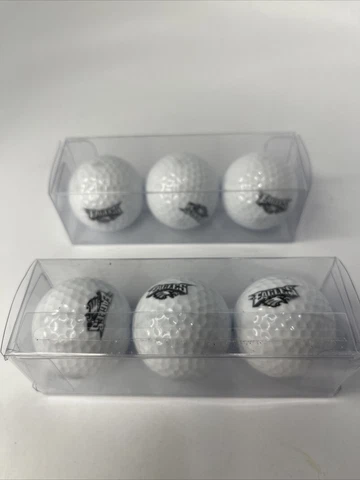 set of 6 philadelphia eagles white golf balls NFL FOOTBALL In case new clean Cover