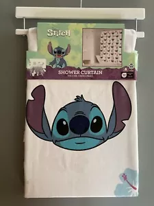 NEW Disney STITCH 100% Cotton Shower Curtain 72 X 72 In - Picture 1 of 4