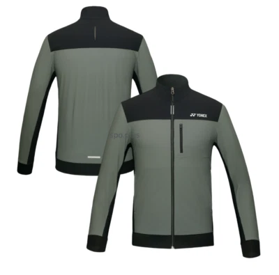 YONEX 24F/W Men's Badminton Training Woven Jacket Sports Top Olive NWT 243WU003M - Image 1 of 4