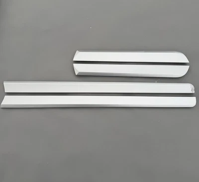 06-08 Audi A4 B6 B7 NON S-LINE Lower Door Blade Molding Trim Set Silver OEM - Image 1 of 4
