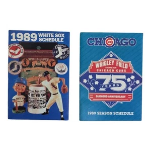 Vintage 1989 Chicago MLB Season Schedules White Sox And Cubs Wrigley Field - Bild 1 von 9