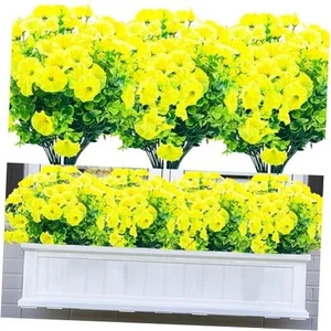 Outdoor Fake Flowers UV Resistant,20 Bundles Artificial Plastic Flower for - Picture 1 of 8