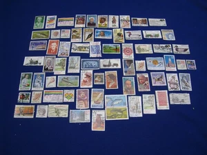 US Stamps 22 Cent Stamp Lot - 71 Different - Cancelled - Off/On Paper - Picture 1 of 5