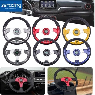 ANNX 12.5inch Golf Cart Steering Wheel for Yamaha EZGO RXV & TXT Club Car Black