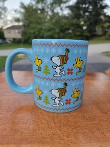 Peanuts Snoopy & Woodstock Navidad Suéter Vacaciones 20oz Cerámica Taza de Café Taza - Imagen 1 de 13