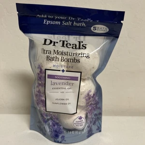 Dr. Teals Ultra feuchtigkeitsspendende Badebomben - ätherisches Lavendelöl - 5 pro Packung - Bild 1 von 2