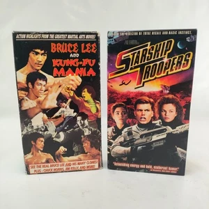 Starship Troopers Bruce Lee Kung Fu Mania VHS Man Cave Lot Custom Unique Gift - Picture 1 of 10