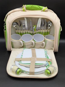 NEW! Promotional IBM Tech Advertising Picnic Basket Cooler Bag Service for 4 - Picture 1 of 18