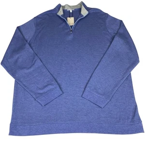 Peter Millar Crown Comfort Quarter Zip Sweater Men’s Size XXL Blue - Picture 1 of 11
