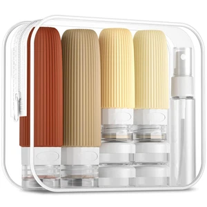 16er Pack Reiseflaschen Set, TSA zugelassen Auslaufsicher Silikon Quetschbar Behälter - Bild 1 von 9