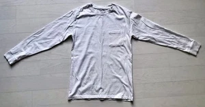 H&M Striped Long Sleeved Top, Organic Cotton, Grey, Age 14 Years - Picture 1 of 4