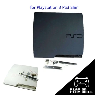 Complete Housing Shell Case For PS3 Slim Console 2000 20XX 2500 - White Black - Image 1 of 3