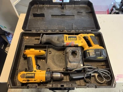 DEWALT DW938 Variable Speed reciprocating Saw & DW997 Cordless Drill Combo Case - Image 1 of 4