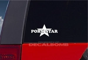PORN STAR decal / sticker 7 inch vinyl graphic #1 - Imagen 1 de 1