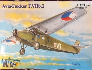 Kit Modelo AF Checoslovaco Valom 1:72 Avia-Fokker F.VIIb.1 #72096 *BOLSAS SELLADAS* - Imagen 1 de 6