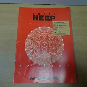 URIAH HEEP Concert Programme with GLASGOW APOLLO  TICKET 1985 TOUR SOUVENIR  - Picture 1 of 5