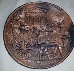 40er Jahre - AGRIGENTO - TEMPEL DER EINTRACHT - TELLER 16,5 CM - GEPRÄGT - - Bild 1 von 6