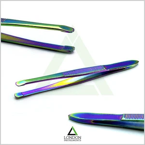 Professional Eyebrow Hair Removal Tweezers Slanted Point Multi Color Skin Cares - Picture 1 of 6