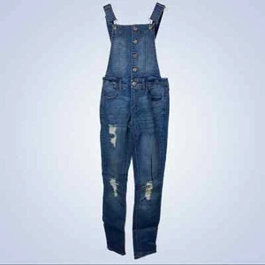 Refuge Denim Jeans Overalls Stretch Knopf vorne Lätzchen schmal dünn dünn Größe XS - Bild 1 von 7