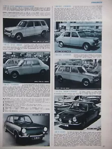 ARTICLE DE PRESSE 1969 MODÈLES SIMCA 1000 SIMCA 1100 - 1200S - 1301 - 1501 - Picture 1 of 3
