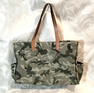 Pottery Barn Baby Camo Canvas Diaper Tote  12" x 18" x 6" Pre-owned - Picture 1 of 7