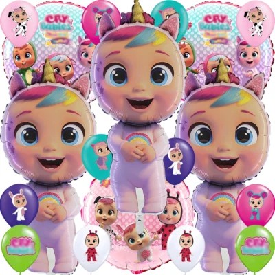 CRY Doll baby balloon birthday party supplies favor centerpiece decoration - Image 1 of 4