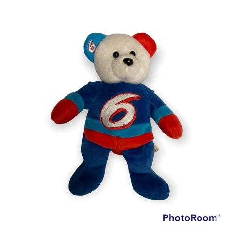 Number 6 Nascar Teams Beanie Style Bear Mark Martin (?) Blue and Orange Small Cover
