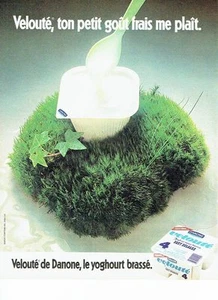 PUBLICITE ADVERTISING 0217  1981  yoghourt Velouté brassé de Danone - Picture 1 of 1