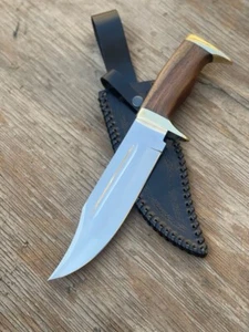Custom Handmade J2 Steel Bowie Knife with Brass Guard and Rosewood Handle&Sheath - Picture 1 of 4