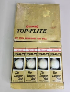 Vintage 1976 Spalding Top Flite Professional Golf Balls 12 Pack - Picture 1 of 6