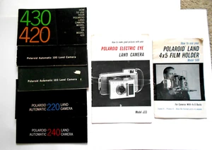 Vintage Polaroid Land Camera Manuals Lot of 7 - Picture 1 of 8