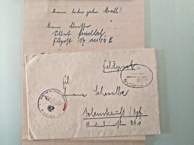 Feldpost Brief m Inhalt von Feldpost-Nummer 11152 E nach Vohenstrauß int Stempel - Bild 1 von 3