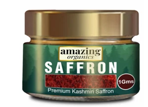 Amazing Organics Finest Premium Hilos de Azafrán Alto Grado Todos Rojos 1 gramo A++ - Imagen 1 de 2