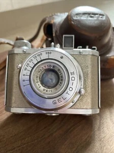 VINTAGE ENTFERNUNGSMESSERKAMERA GELTO-D III (ungetestet) mit original Ledertasche - Bild 1 von 13