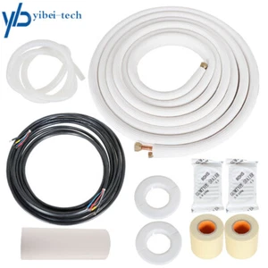 White Install Kit 25 Feet 1/4"-1/2" Dia. For Mini Split Heat Pump Systems - Picture 1 of 12