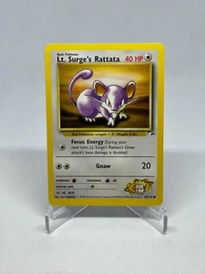 Pokemon Gym Heroes Set COMMON Lt. Surge's Rattata 82/132 - Near Mint (NM) - Picture 1 of 1