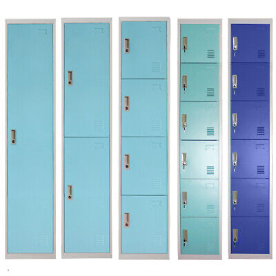 Work Locker 1,2,3,4,5,6 Door Home Office Lockable Cabinet Metal Storage Cupboard • 119.99£