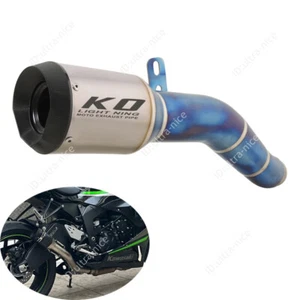 For Kawasaki Ninja ZX6R ZX636 2023-2025 Exhaust Tips Slip On Muffler Pipe Blue - Picture 1 of 8