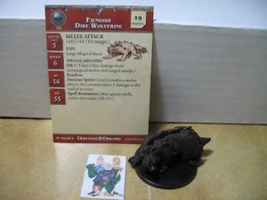 =Dungeons and Dragons D&D ANGELFIRE Fiendish Dire Wolverine 54/60 con tarjeta= - Imagen 1 de 1
