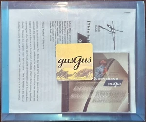 GusGus Ladyshave Promo Presseset und CD Single VINTAGE 1999 4 Anzeigen Schallplatten - Bild 1 von 3