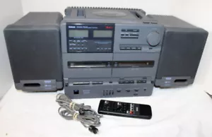 Vintage Yamaha AST-C10 Portable AM/FM Compact CD Dual Cassette BoomBox ~ Working - Picture 1 of 12