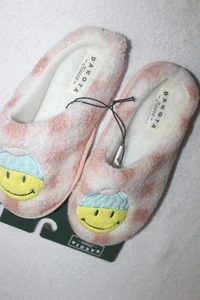 Zapatillas Dakota polar para niñas espuma viscoelástica interior exterior niños cara sonriente a cuadros - Imagen 1 de 6