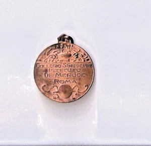 FINE ANN '30 MEDAGLIA COLLEGIO SAN GIUSEPPE DE MERODE FLLI SCUOLE CRISTIANE ROMA - Imagen 1 de 2
