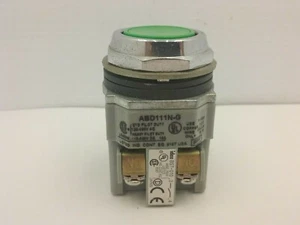 IDEC ABD111N-G PUSHBUTTON MOMENTARY FLUSH GREEN 1NO/1NC 10A 600V - Picture 1 of 5
